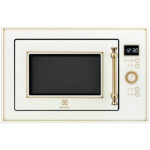 Cuptor cu microunde incorporabil Electrolux EMT25203OC, 25 l, Putere 900 W, Grill, Afisaj digital, Timer, Rustic crem