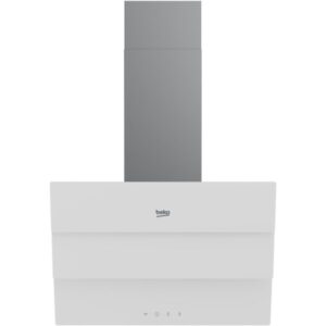 Hota incorporabila decorativa Beko BHCA69642WH, Design inclinat, Afisaj electronic, Iluminare LED , Auto Shut Down, Touch Control, Filtru metalic anti-grasime lavabil, PA 600...