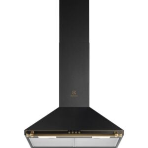 Hota incorporabila decorativa Electrolux EFC226R, Putere de absorbtie 420 mc/h, Filtre aluminiu lavabil, 60 cm, Negru rustic