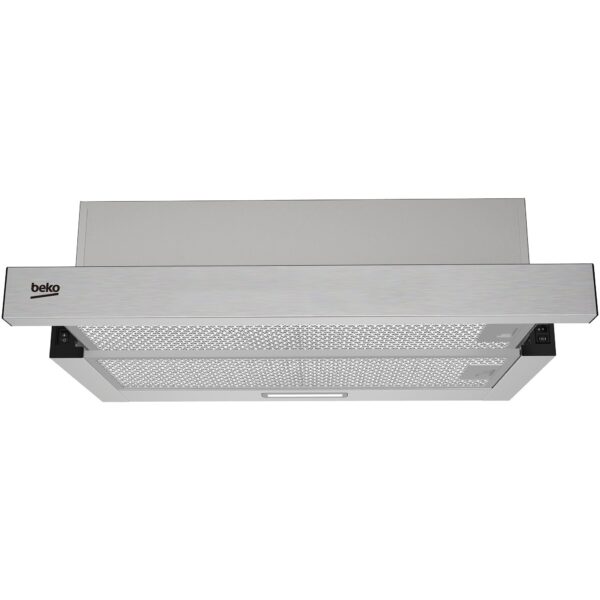 Hota incorporabila telescopica Beko HNT63322XH, 320 mc/h, Filtru metalic, 60 cm, Inox