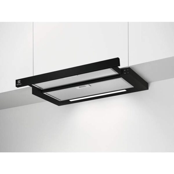 Hota telescopica incorporabila Electrolux LFP616K, Putere de absorbtie 600 mc/h, 1 motor, 60 cm, Negru