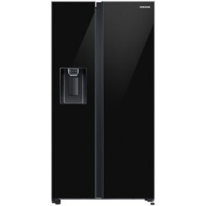 Side by side Samsung RS65DG5403S9EO, 635 l, No frost, All around Cooling, Smart Things WiFi, AI Energy, Clasa E, H 178 cm, Sticla neagra
