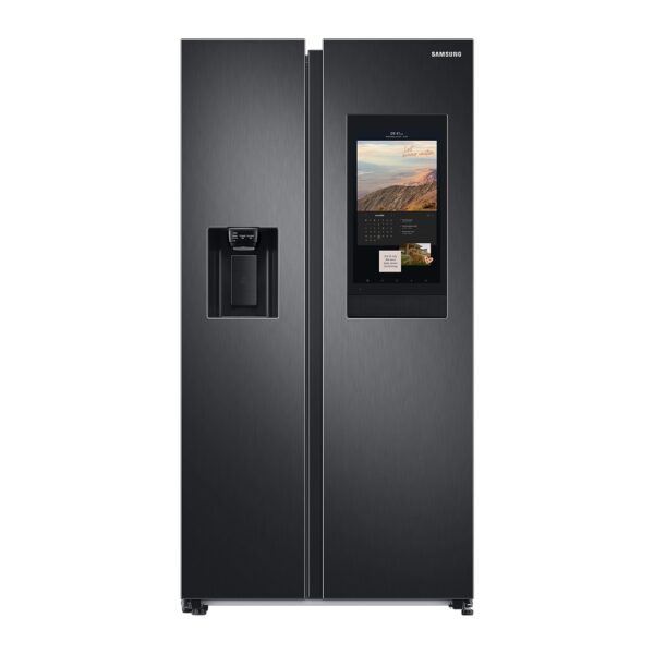 Side by Side Samsung RS6HA8891B1/EF, 614 l, Family Hub, SmartThings, Full No Frost, Twin Cooling Plus, Conversie Smart 5 in 1, WiFi, Dozator de apa/gheata, Raft sticle, Metal...