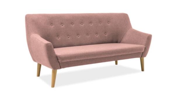 Canapea 3 locuri Nordic 3 roz - H 90 cm