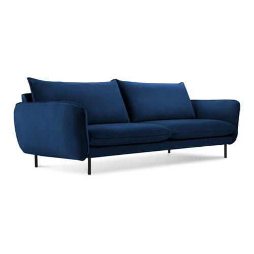 Canapea albastră cu tapițerie din catifea 230 cm Vienna – Cosmopolitan Design