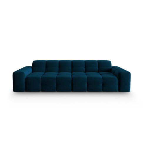 Canapea albastru-închis cu tapițerie din catifea 255 cm Kendal – Micadoni Home