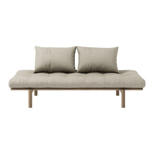 Canapea bej extensibila cu tapiterie din in 200 cm Pace – Karup Design