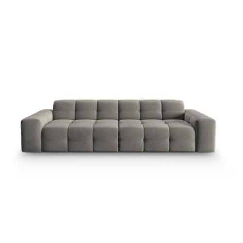 Canapea gri cu tapițerie din catifea 255 cm Kendal – Micadoni Home