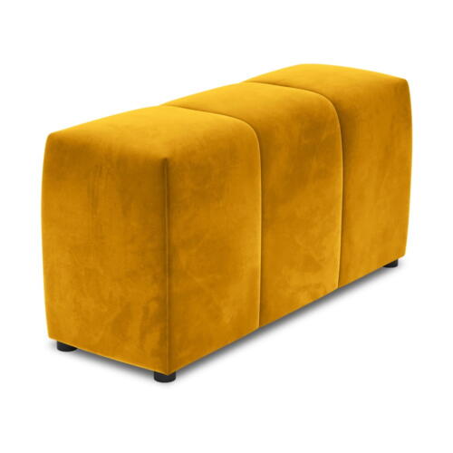 Cotieră pentru canapea modulară galbenă cu tapițerie din catifea Rome Velvet - Cosmopolitan Design