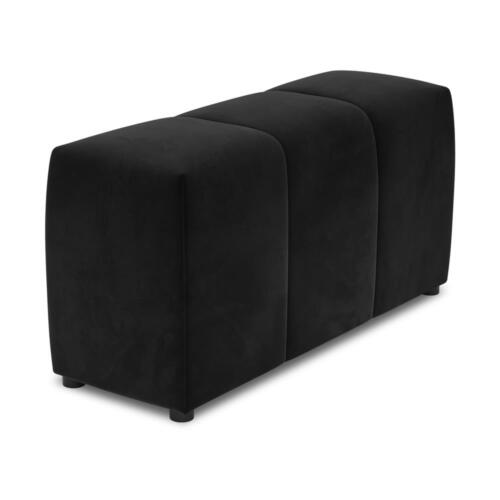 Cotieră pentru canapea modulară neagră cu tapițerie din catifea Rome Velvet - Cosmopolitan Design