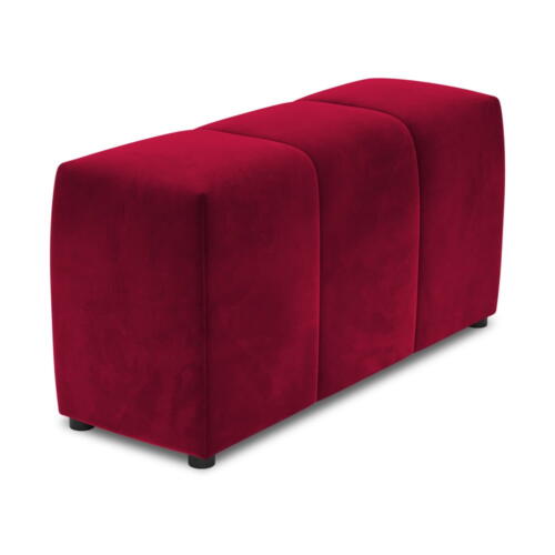 Cotieră pentru canapea modulară roșie cu tapițerie din catifea Rome Velvet - Cosmopolitan Design