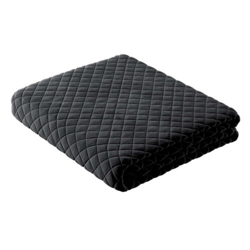 Cuvertură neagră matlasată pentru pat dublu 170x210 cm Posh Velvet - Yellow Tipi