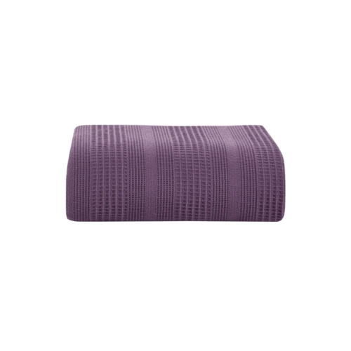 Cuvertură violet din bumbac pentru pat dublu 220x235 cm Leona - Mijolnir