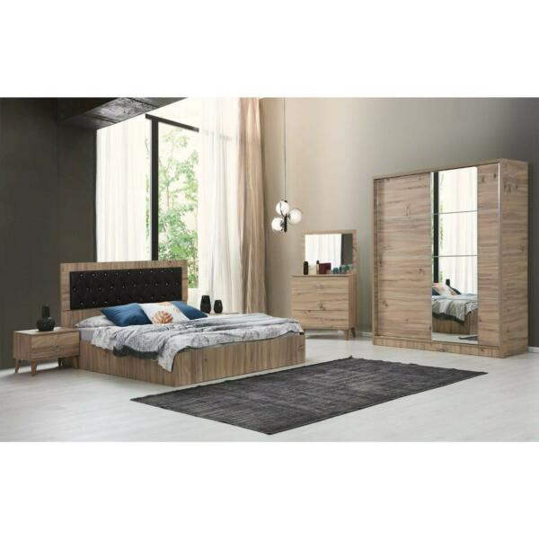 Dormitor Modern Ramada - Teak - Dulap 2 usi Glisante