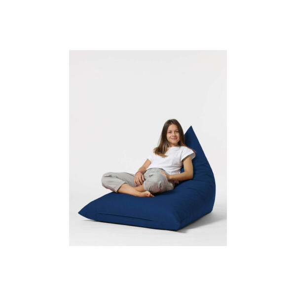 Fotoliu Tip Puf Pyramid Big Bed 145x90x35 cm - Albastru Inchis