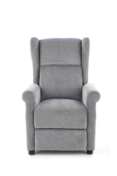 Fotoliu recliner tapitat Agustin gri - H 107-83 cm