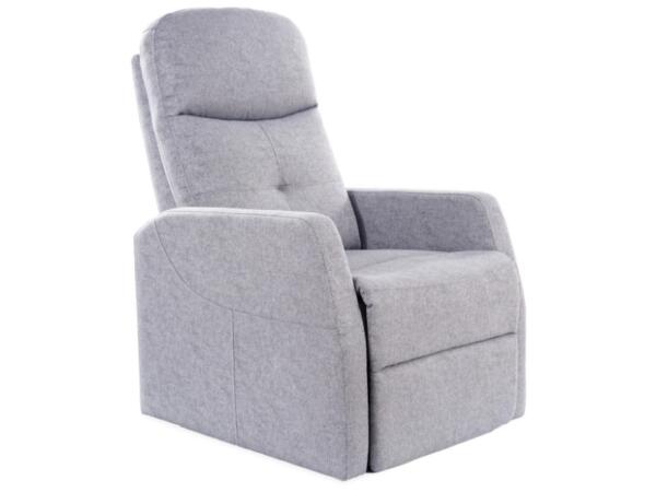 Fotoliu recliner tapitat Ares gri - H100