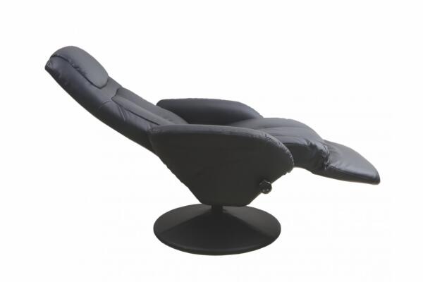 Fotoliu recliner tapitat Optima negru - H 84-101 cm