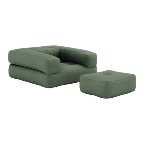 Fotoliu variabil Karup Design Cube Olive Green