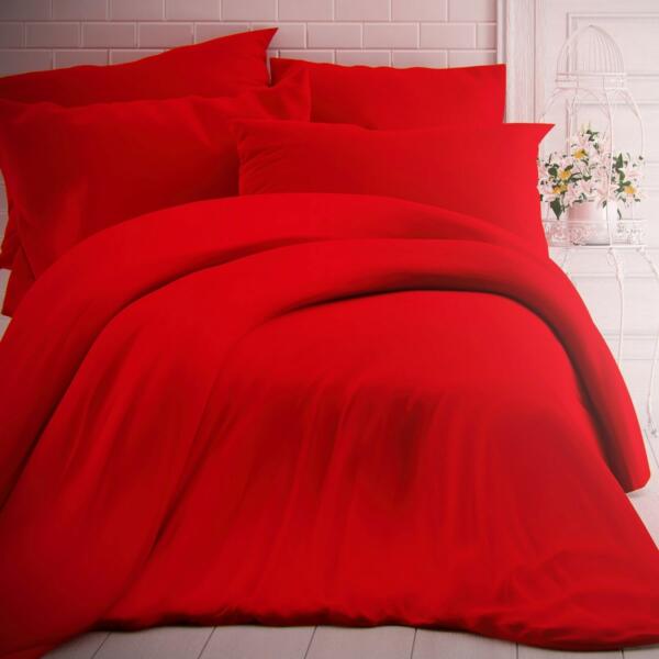 Kvalitex Lenjerie de pat din bumbac roșie