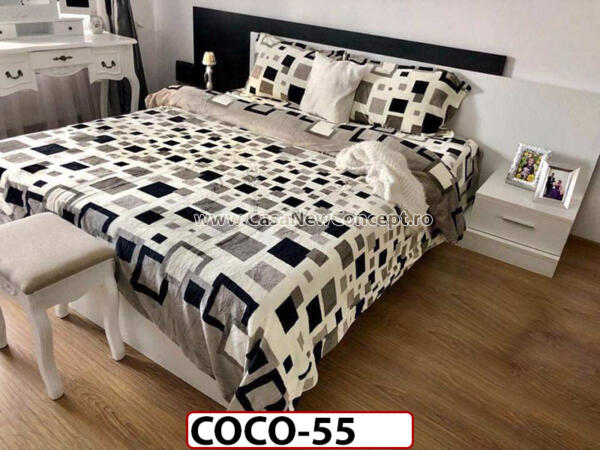 Lenjerie Cocolino Pufoasa -Pat De 2 Persoane - COCO55