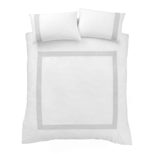 Lenjerie albă/gri din bumbac pentru pat dublu 200x200 cm - Bianca