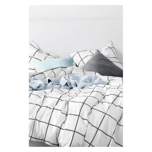 Lenjerie de pat alb din bumbac pentru pat dublu/extins și cearceaf 200x220 cm – Mila Home