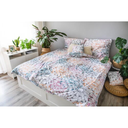 Lenjerie de pat albă din bumbac pentru pat de o persoană 140x200 cm LP Dita Tarassaco – Cotton House