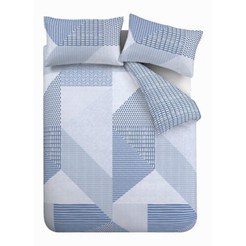 Lenjerie de pat albastră 200x135 cm Larsson Geo - Catherine Lansfield