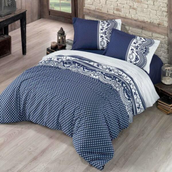 Lenjerie de pat din bumbac Canzone albastră
