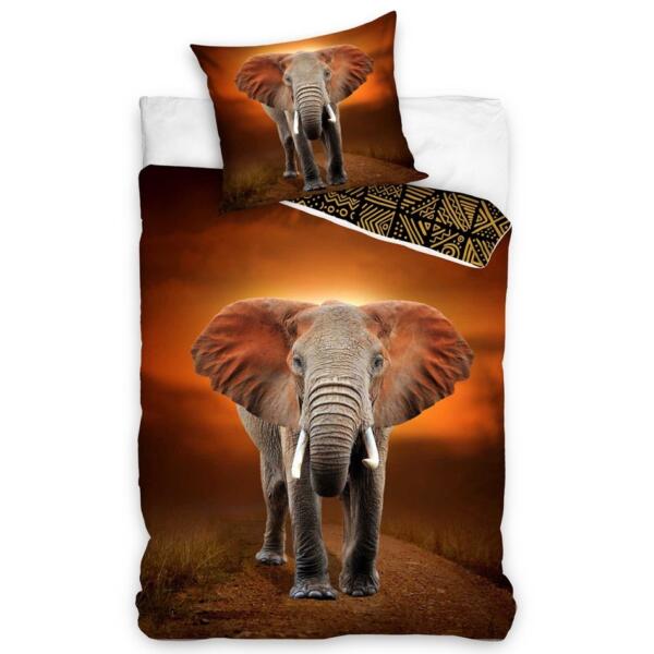 Lenjerie de pat din bumbac Elefant Etno