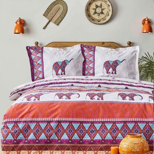 Lenjerie de pat din bumbac Marsala Multicolor, 200 x 220 cm