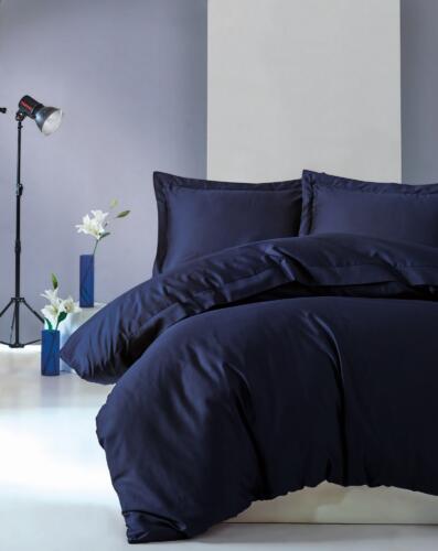 Lenjerie de pat din bumbac Satinat Premium Elegant Bleumarin