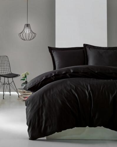 Lenjerie de pat din bumbac Satinat Premium Elegant Negru