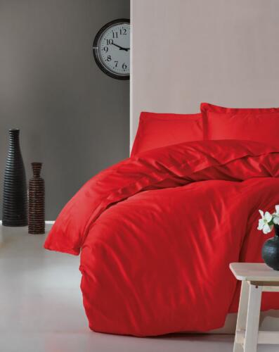 Lenjerie de pat din bumbac Satinat Premium Elegant Rosu