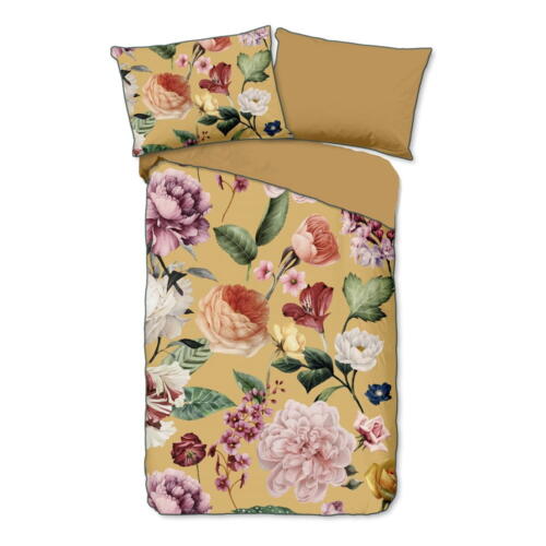 Lenjerie de pat din bumbac organic pentru pat de o persoană Descanso Flowery