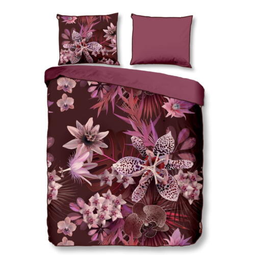 Lenjerie de pat din bumbac organic pentru pat de o persoană Descanso Orchid