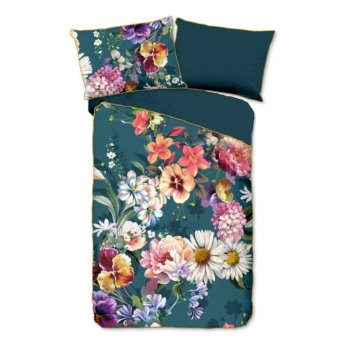 Lenjerie de pat din bumbac organic pentru pat de o persoană Descanso Sunflower