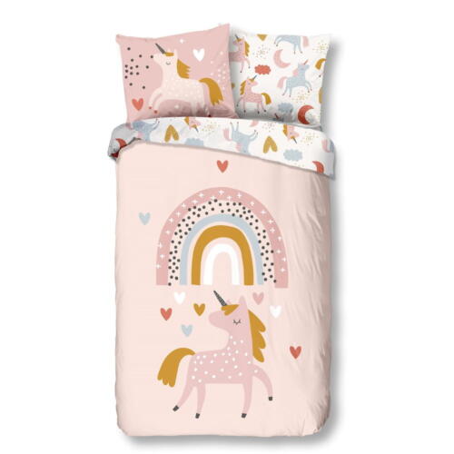 Lenjerie de pat din bumbac pentru copii Good Morning Unicorn