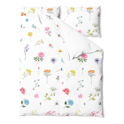 Lenjerie de pat din bumbac pentru pat dublu Bonami Selection Fleur