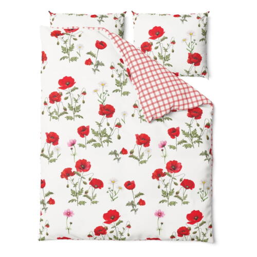 Lenjerie de pat din bumbac pentru pat dublu Bonami Selection Poppy