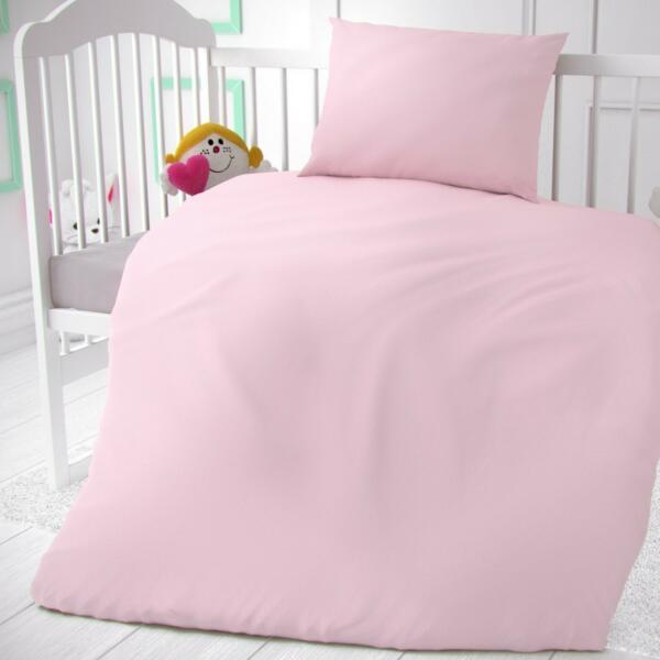 Lenjerie de pat din bumbac pentru pătuț roz