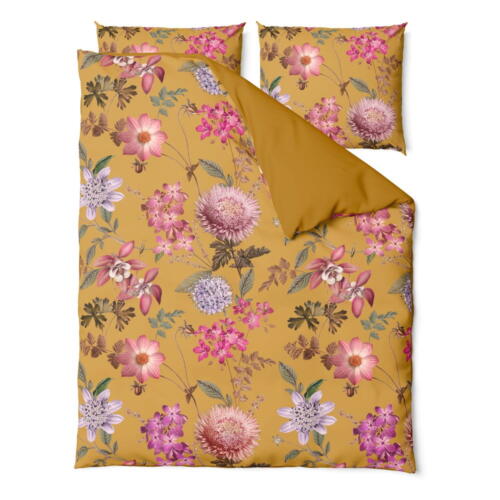 Lenjerie de pat din bumbac satinat pentru pat dublu Bonami Selection Blossom