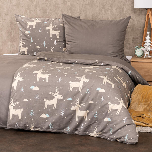 Lenjerie de pat din flanelă 4Home Happy reindeer