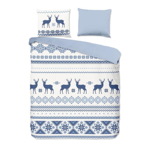 Lenjerie de pat din flanelă cu model de Crăciun Good Morning Nordic