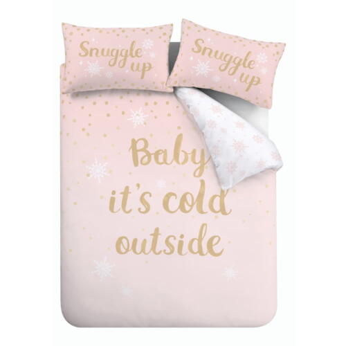 Lenjerie de pat din fleece Catherine Lansfield „Baby it is cold outside”
