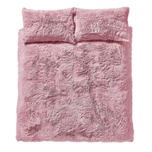 Lenjerie de pat din micropluș roz Catherine Lansfield Cuddly