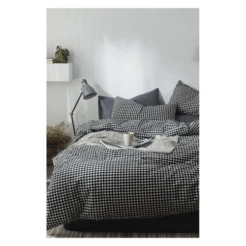 Lenjerie de pat gri pentru pat dublu/extins și cearceaf 200x220 cm – Mila Home