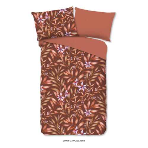 Lenjerie de pat maro din bumbac pentru pat de o persoană 140x200 cm – Good Morning