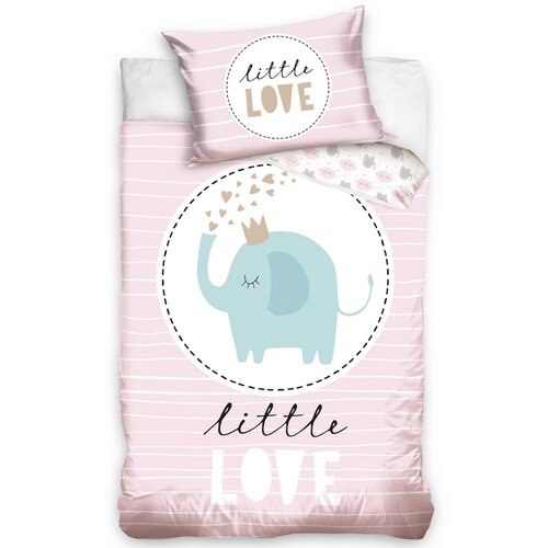 Lenjerie de pat pentru copii BedTex Little love roz